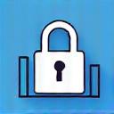 Icône représentant un cadenas de sécurité combiné à un graphique de croissance, symbolisant une plateforme d'abonnement robuste et sécurisée.